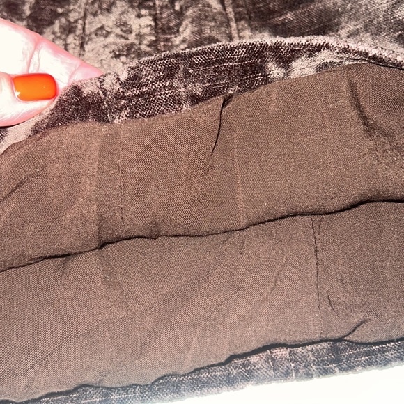 FREE PEOPLE CHOCOLATE BROWN velvet skirt - Picture 7 of 8